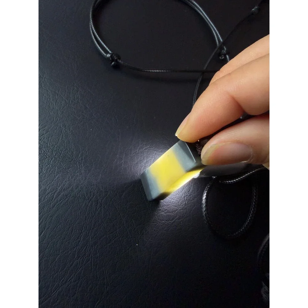 Natural Ink Jade Pendant Necklace Qinghua Minimalist Rectangle Peace Pendant